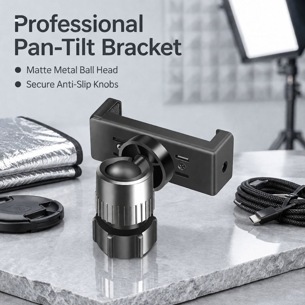 Mobile Phone Live Broadcast Accessories Bracket Universal Pan/Tilt Dual-Camera Rotating Clip Multi-F