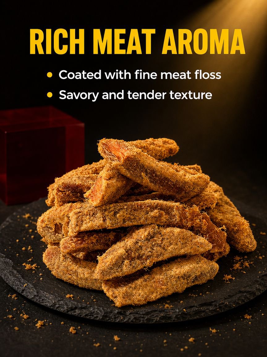 Low-Fat High-Protein Sliced Chicken Jerky in packaging