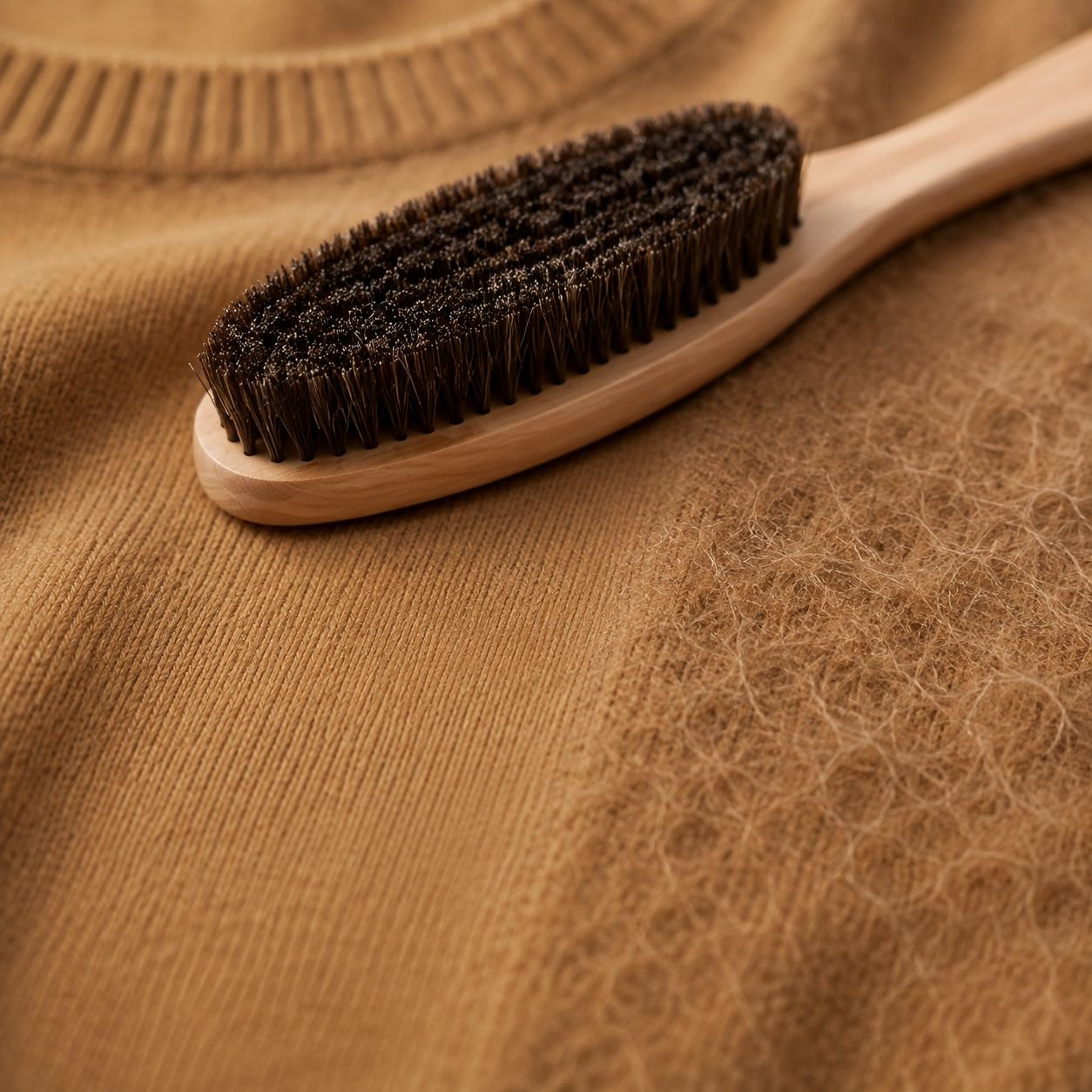 Brosse spéciale laine et cachemire avec poignée ergonomique
