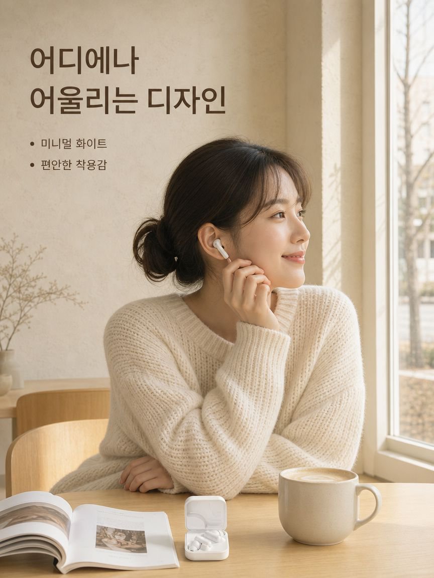 스마트 노이즈 캔슬링 무선 블루투스 이어폰 고음질
