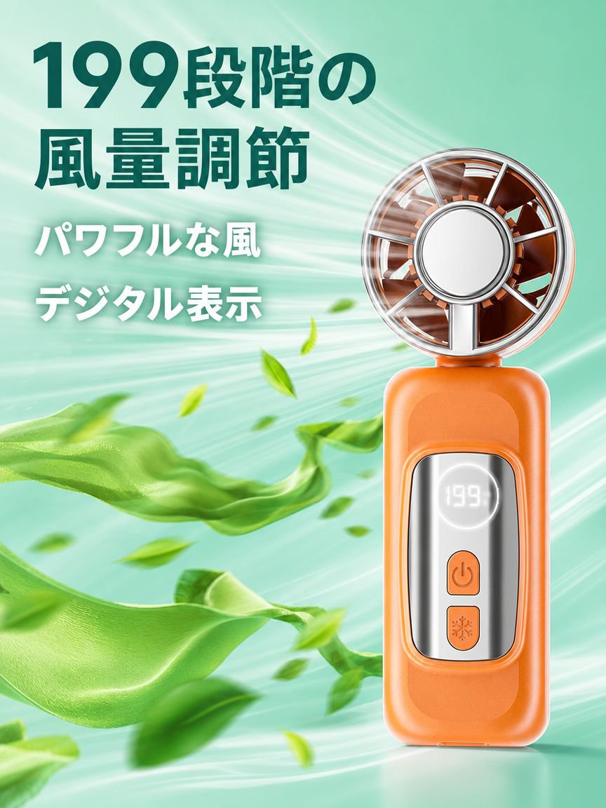 アウトドアスポーツ用半導体冷却クリップ式ミニファン