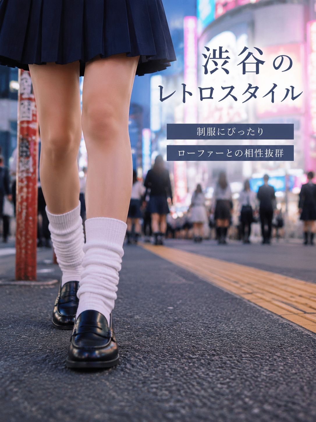 無地のルーズソックス