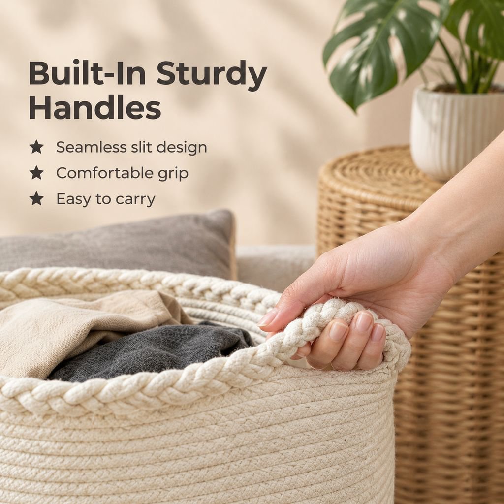 Multi-purpose Cotton Woven Basket