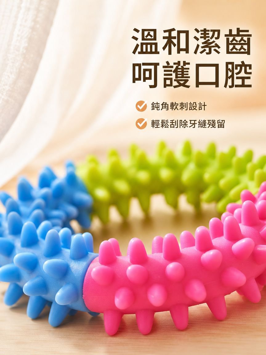 狗狗啃咬橡膠玩具