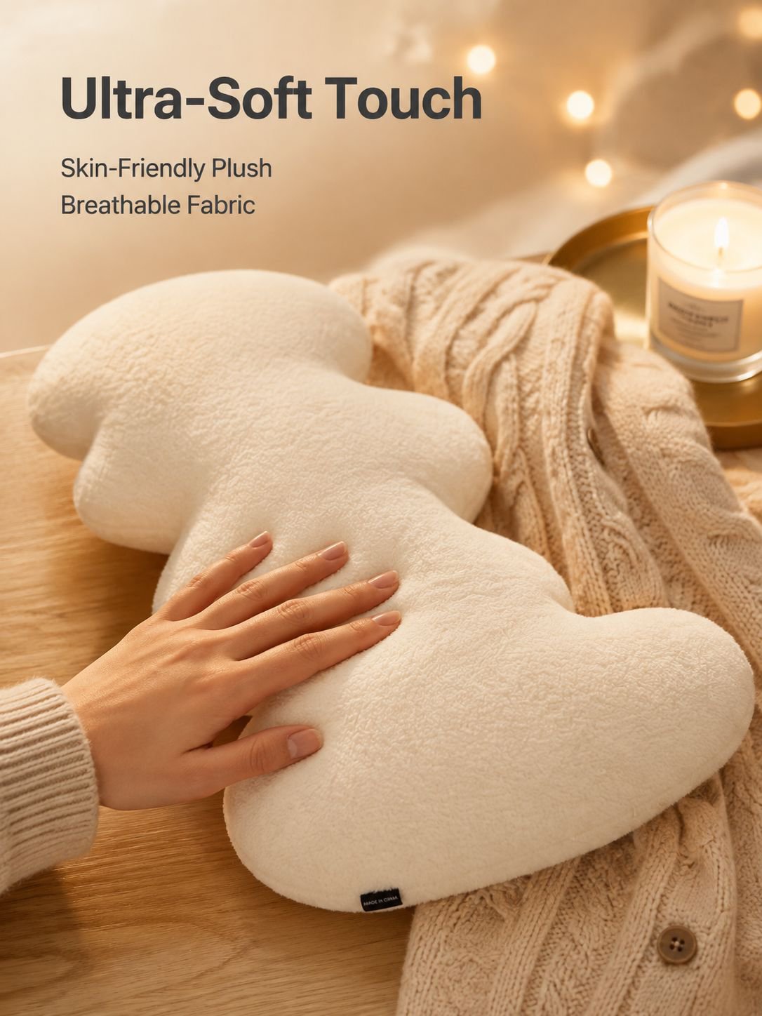 Large Cloud-Shaped Throw Pillow