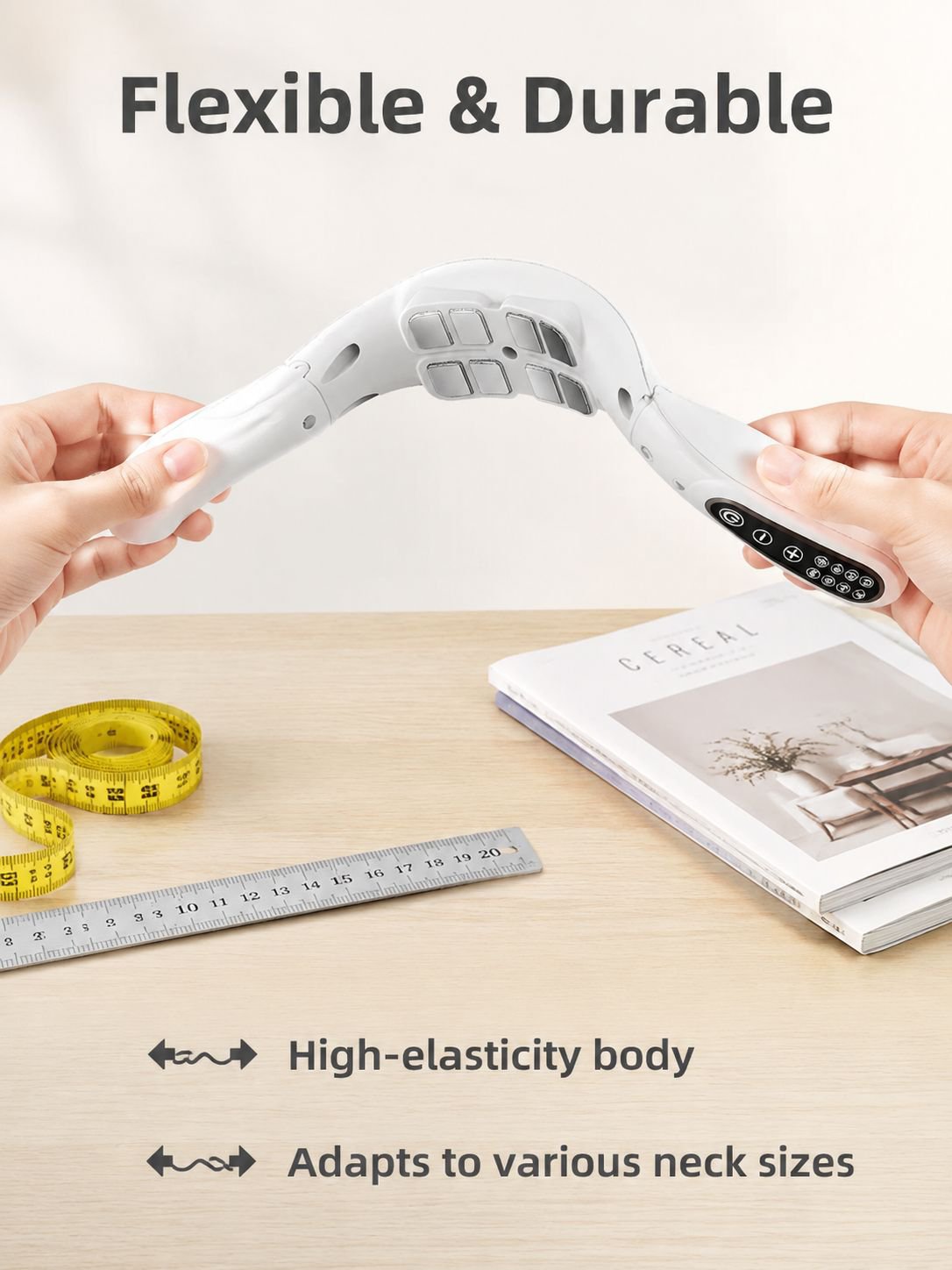 Customizable massage modes on neck massager
