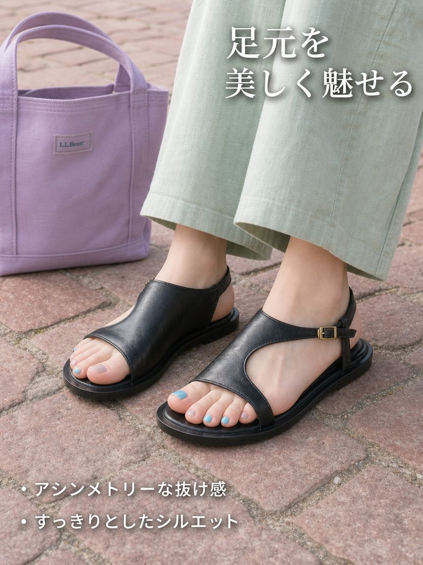 夏用カジュアルレディースメッシュフラットサンダル