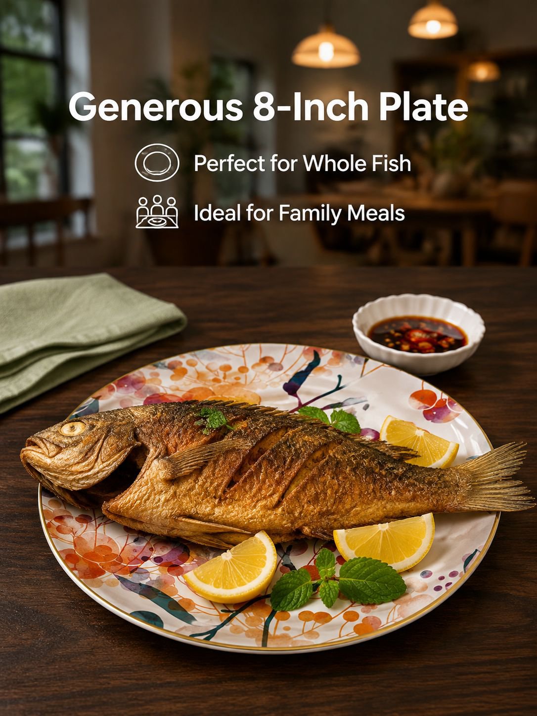 Plate flower ceramic tableware set