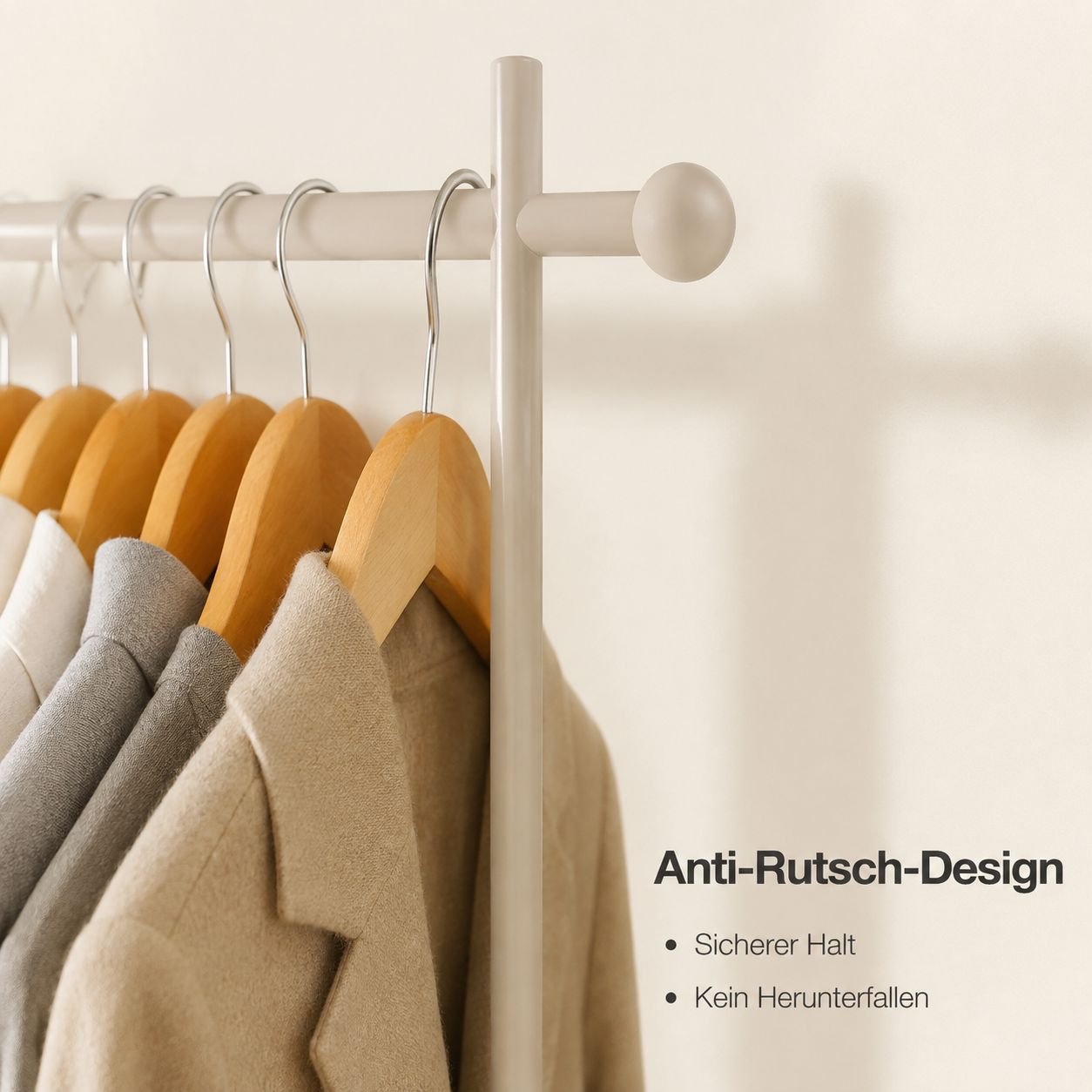 Freistehende Garderobe und Hutablage aus Metall