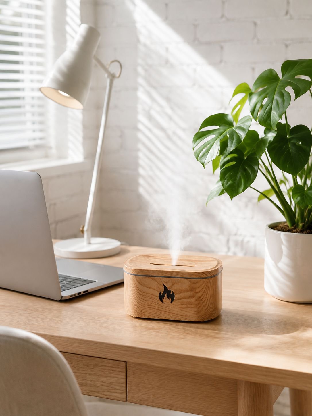 New Colorful Simulation Flame Aroma Diffuser USB Plug-in Home Desktop Ambient Night Light Atomizing 