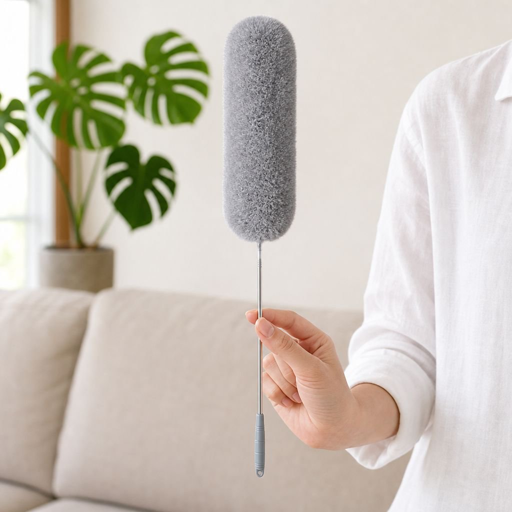 Easy-to-Store Telescopic Feather Duster