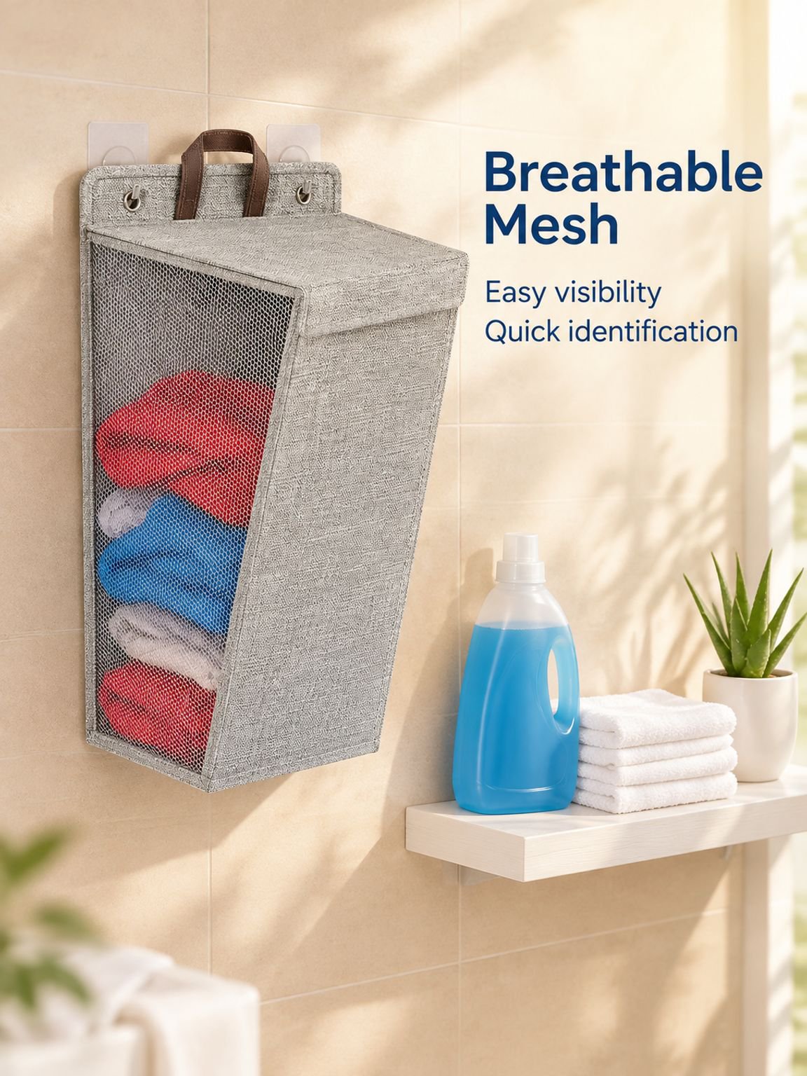Cotton and linen dirty clothes basket foldable