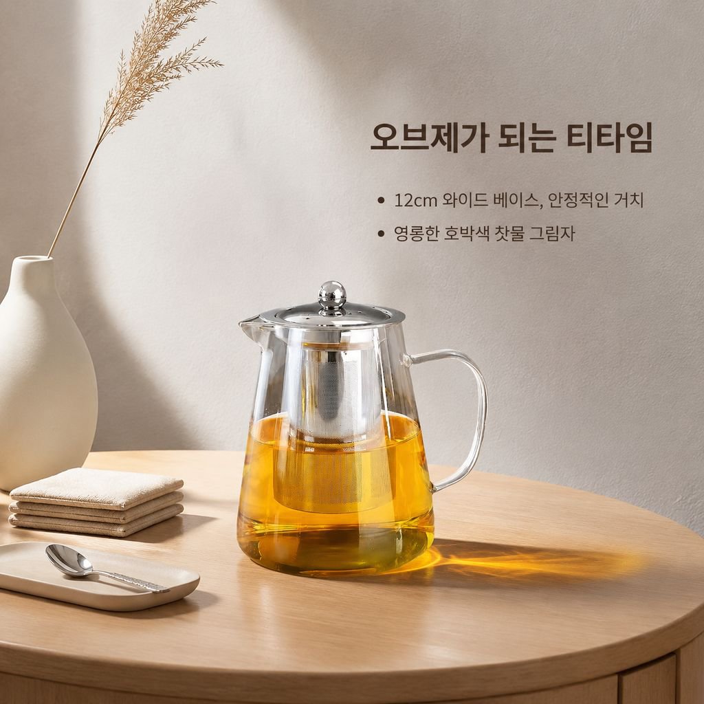 고붕규산 유리 티포트