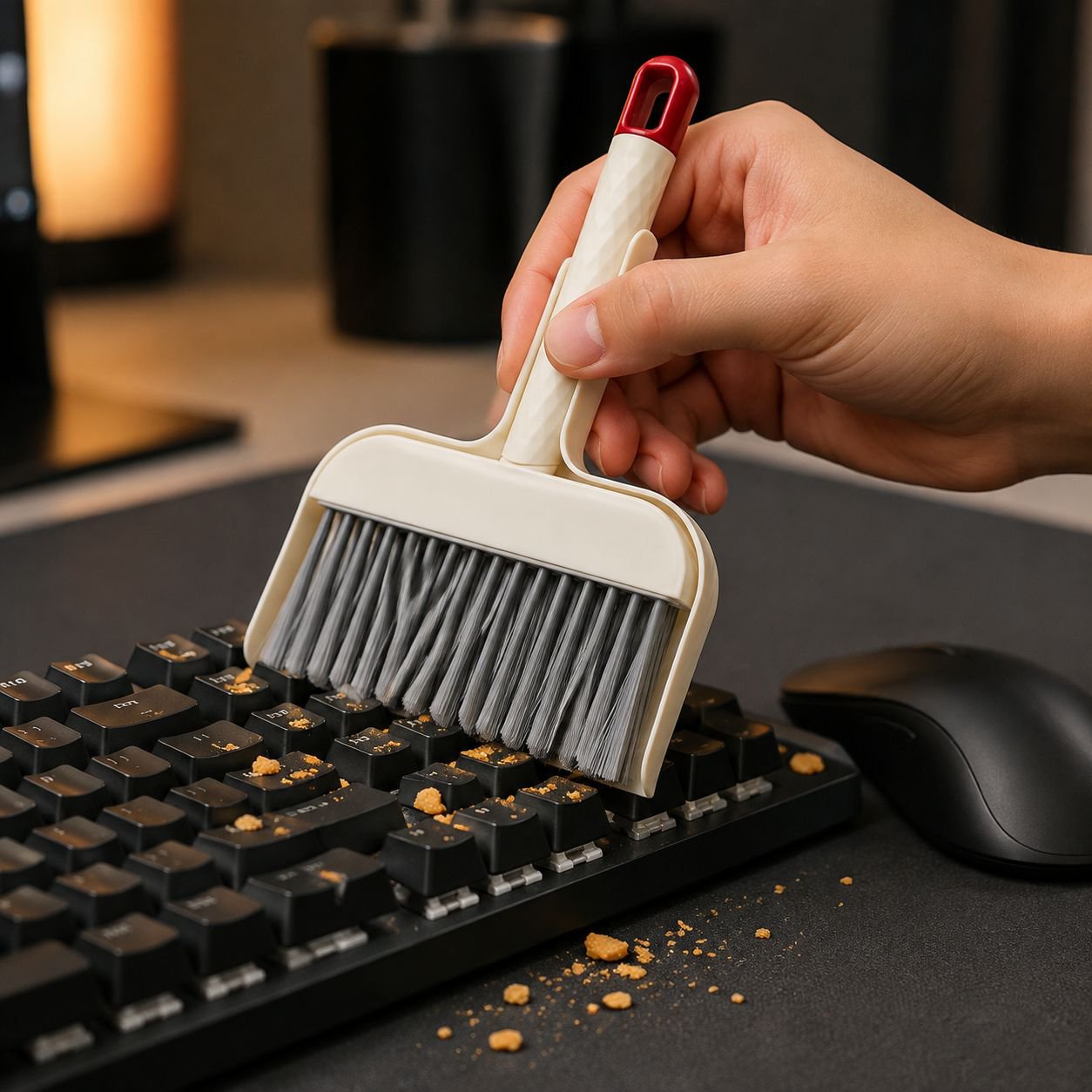 Multi-purpose Mini Brush Set for Desktop, Keyboard, Windowsill, and Pet Cleaning