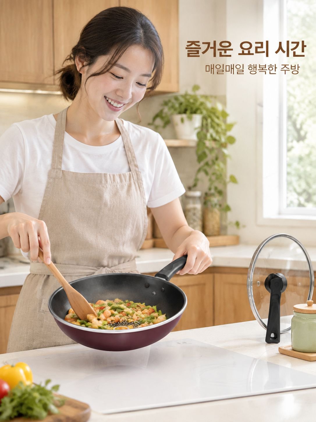 연기 없는 가정용 프라이팬