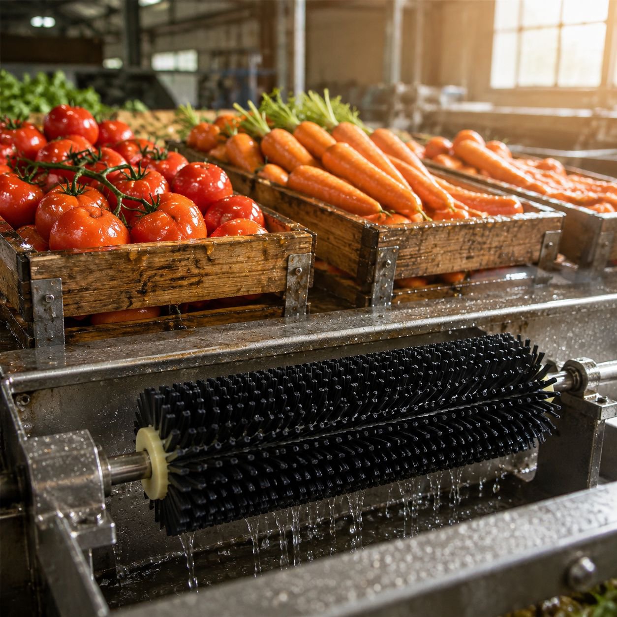 Cepillo automático para lavar frutas y verduras