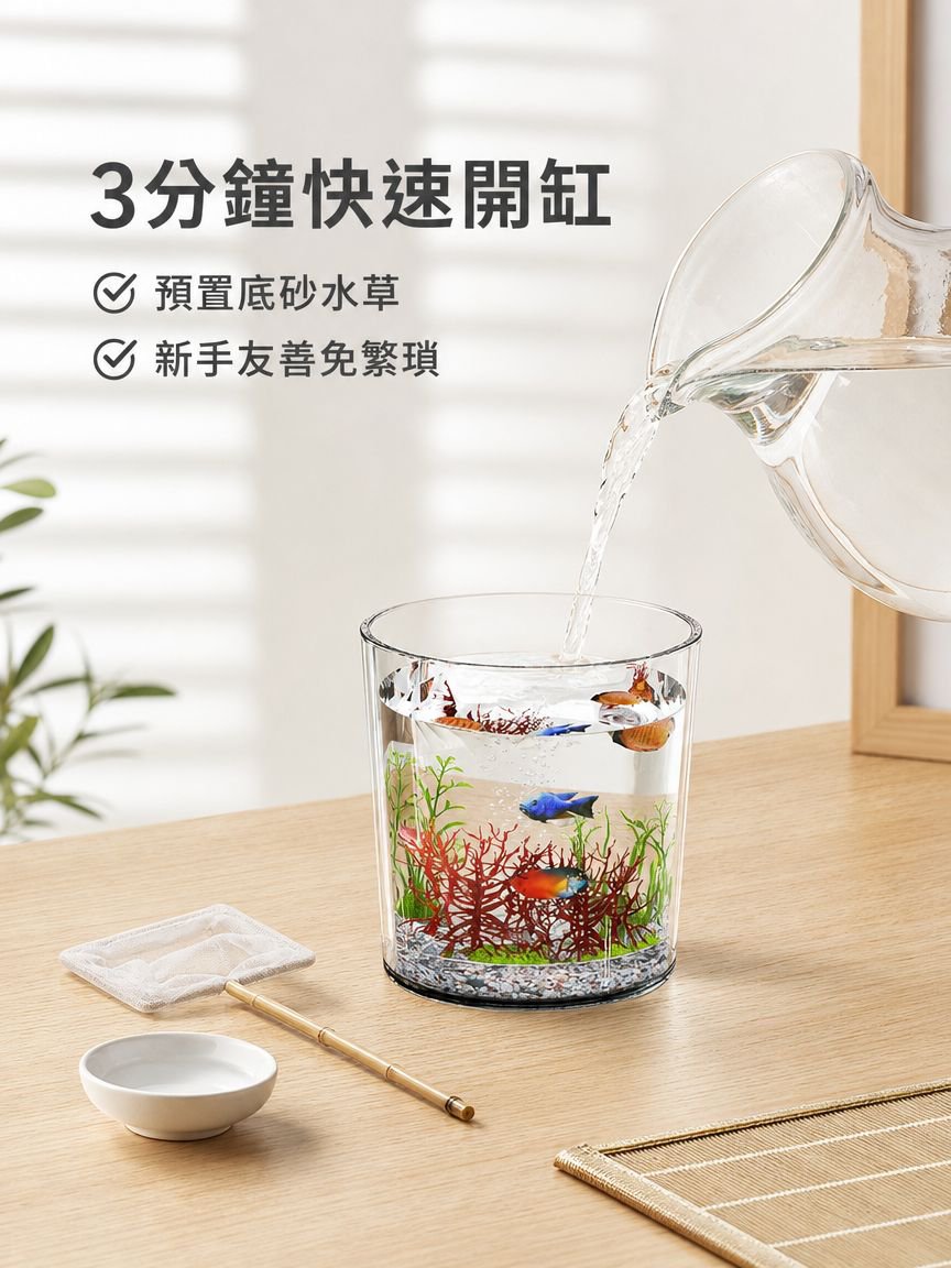圓形生態魚缸