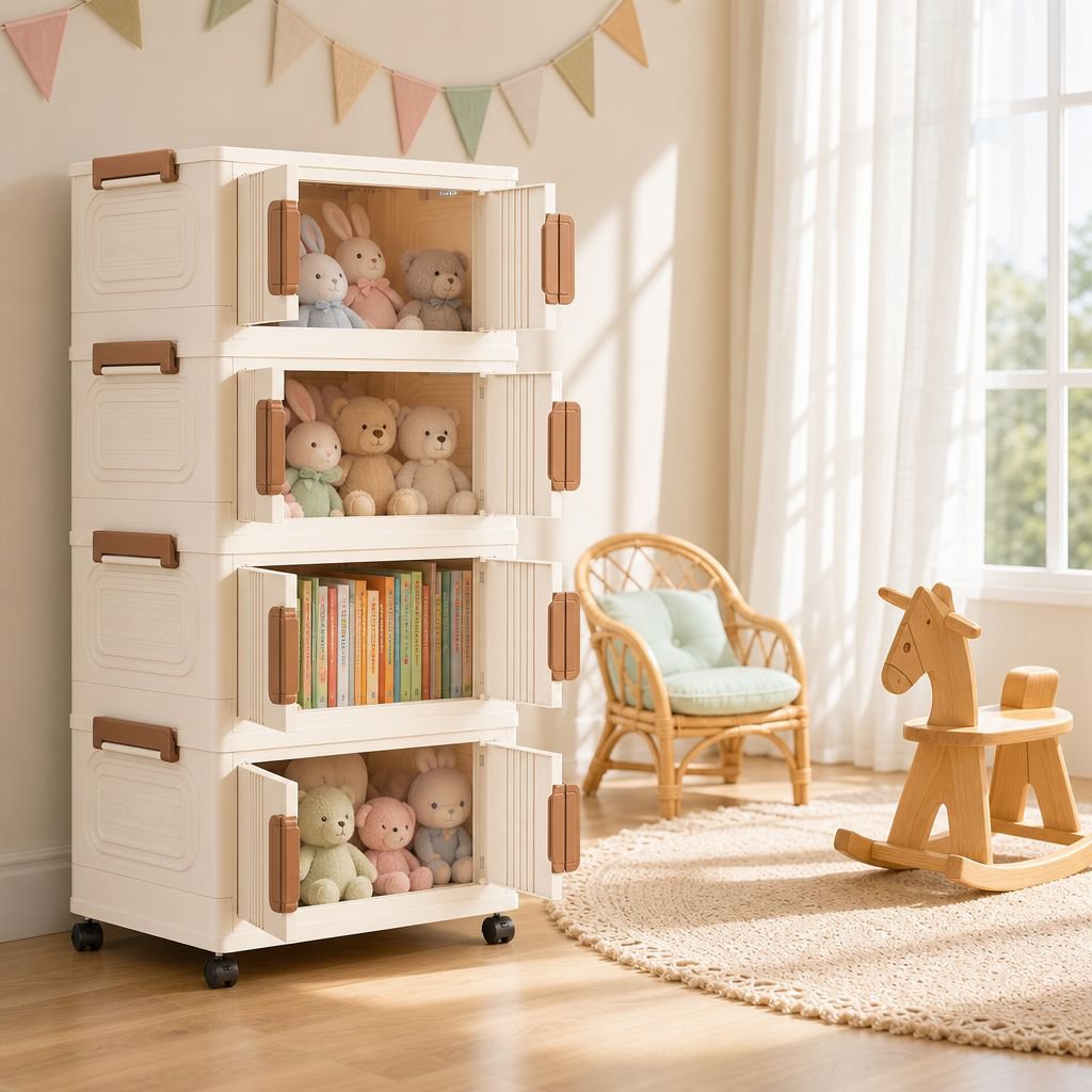 Armoire de rangement mobile en polypropylène pour bureau