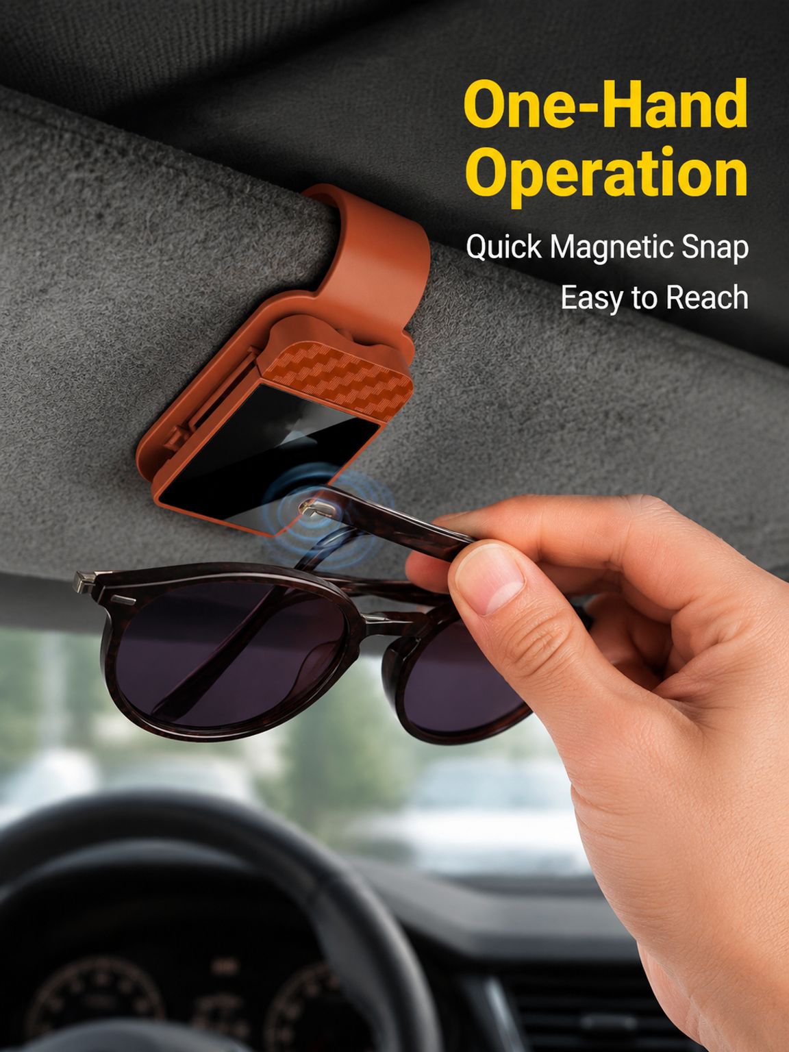 Car glasses clip magnetic