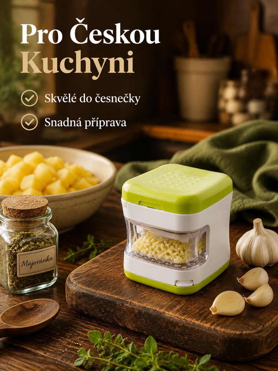 Lis na česnek s ručním stlačením