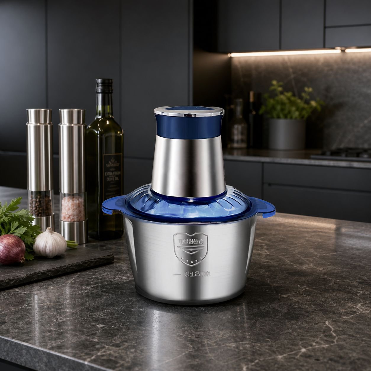 Portable electric food chopper for quick meal prep