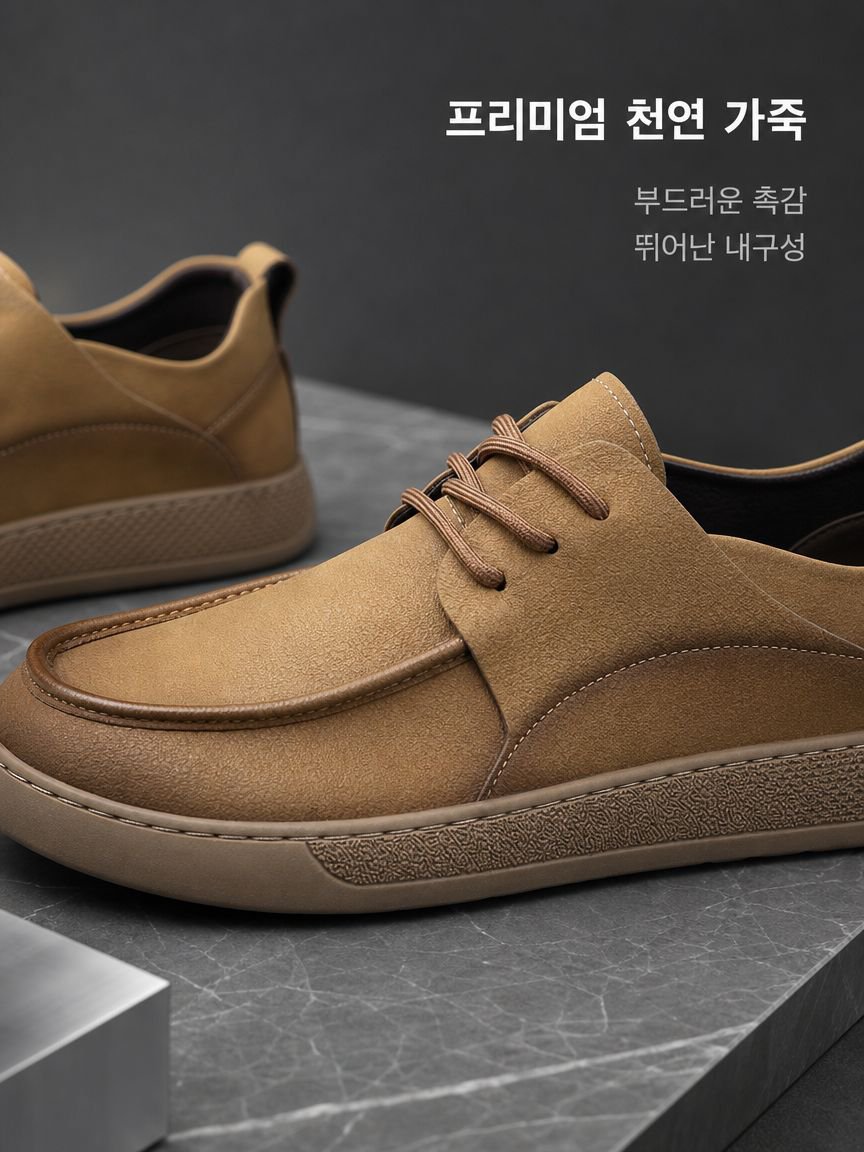 천연가죽 통기성 냄새 안나는 캐주얼화