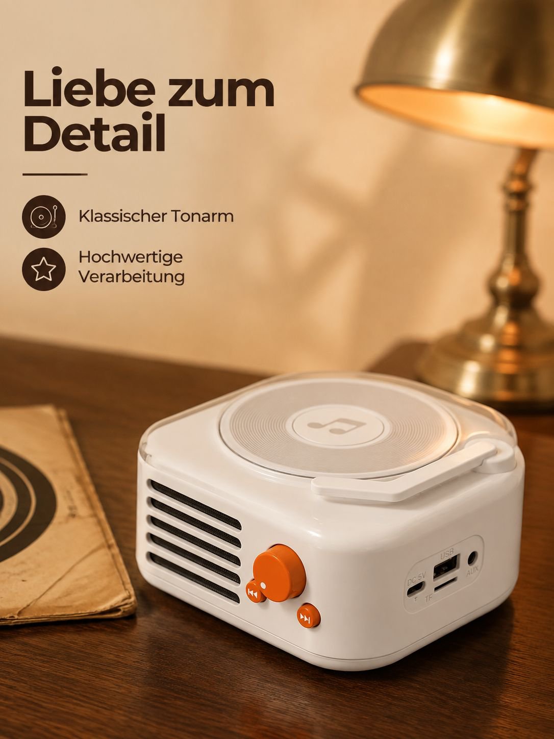 Retro Plattenspieler Bluetooth Lautsprecher