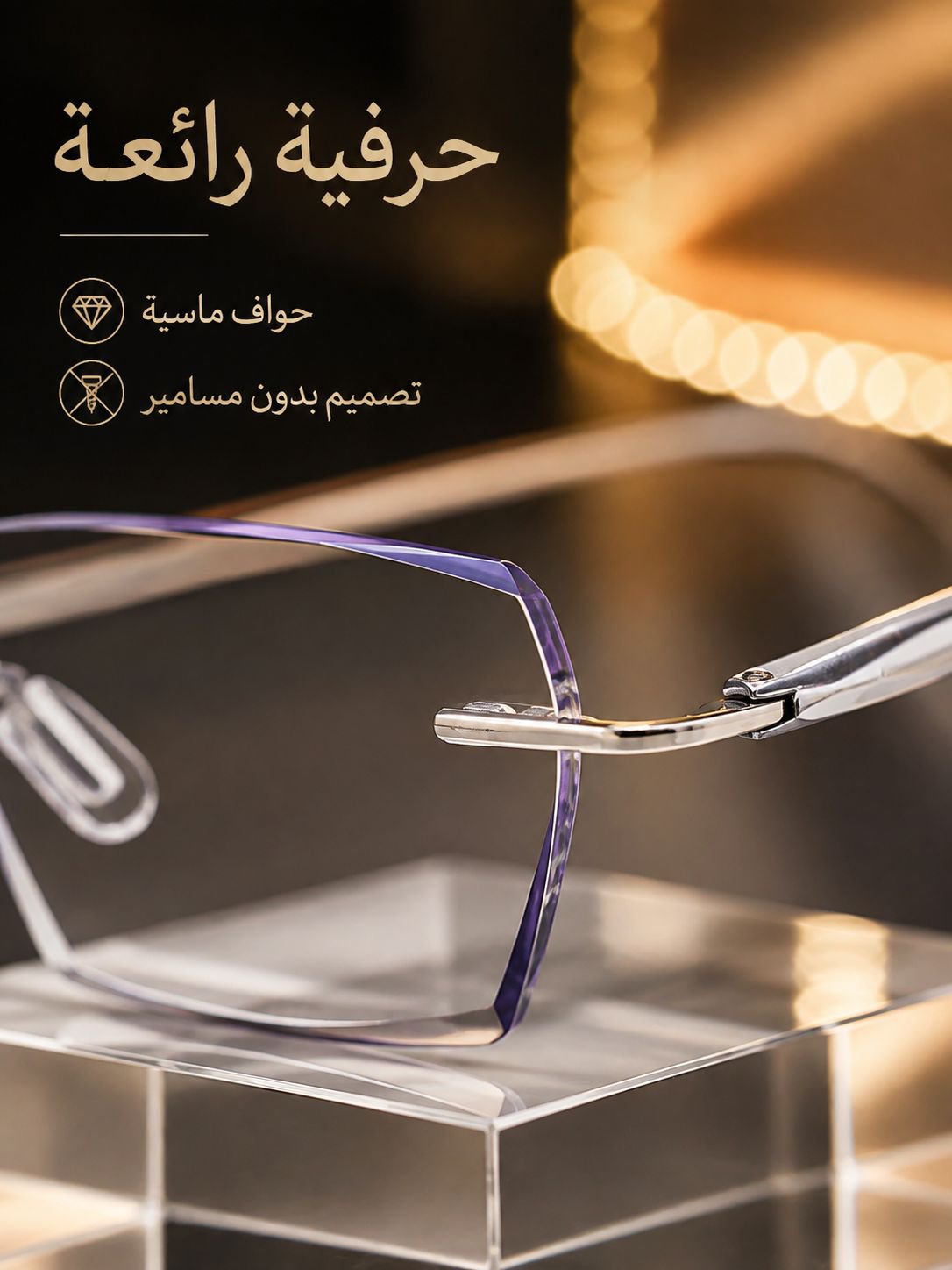 نظارة قراءة راقية مع ذراع التيتانيوم الخالص وعدسة متغيرة اللون