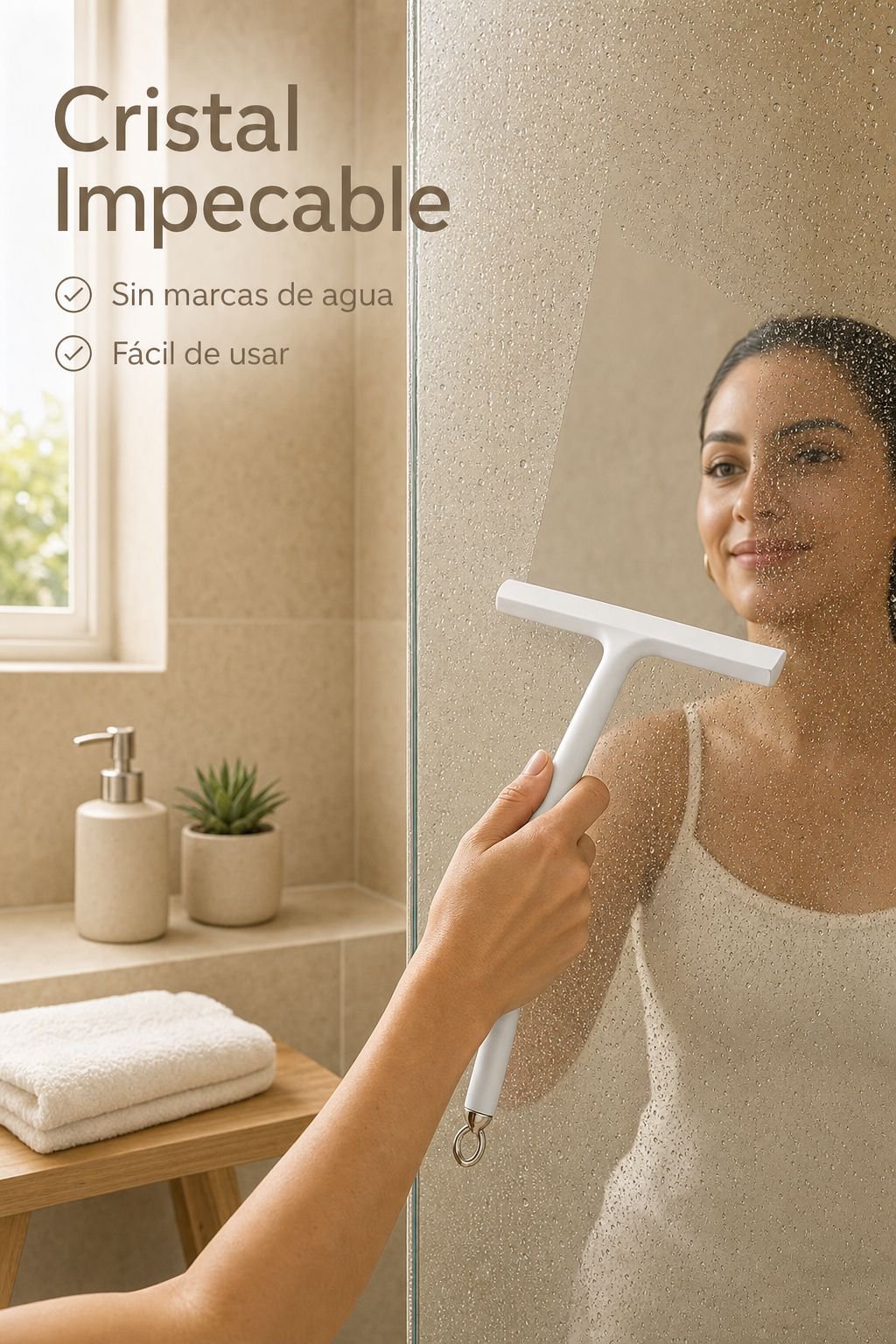 Rasqueta de plástico para ventanas, herramienta de limpieza para el hogar
