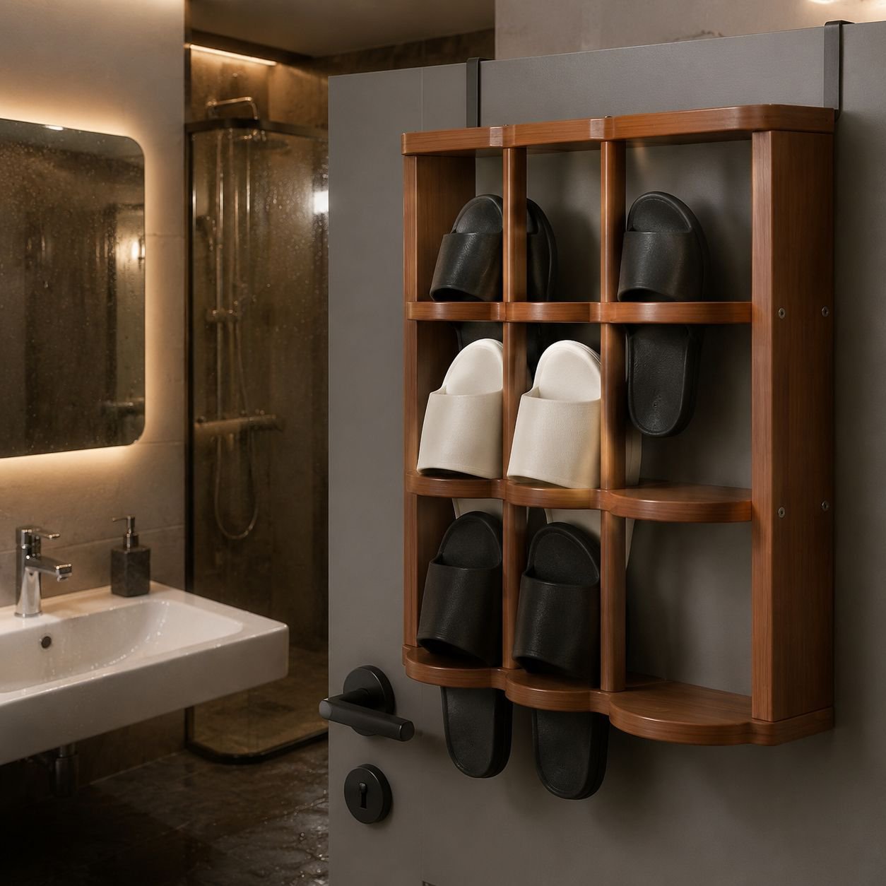 Over-the-door Slipper Organizer for Bathroom