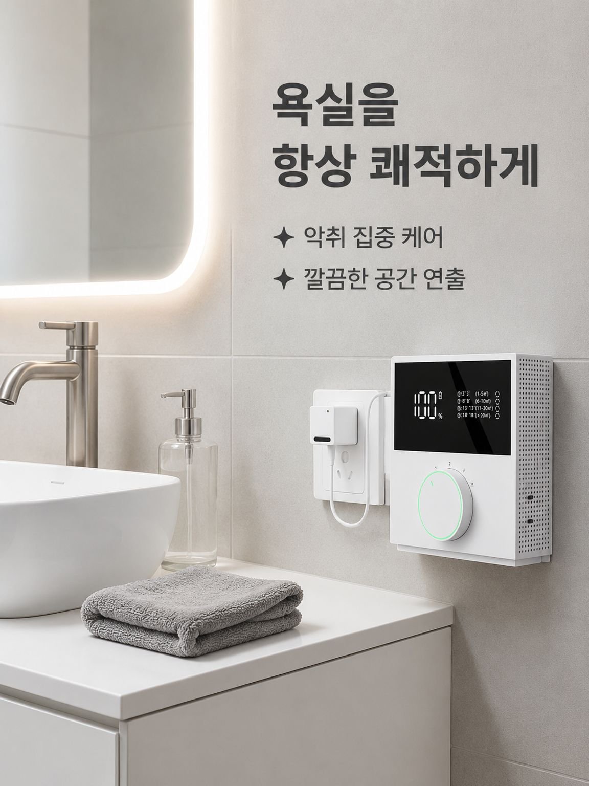 음이온 공기청정기 가정용 포름알데히드 제거, 담배냄새 흡입, 화장실, 애완동물 악취 제거 및 살균
