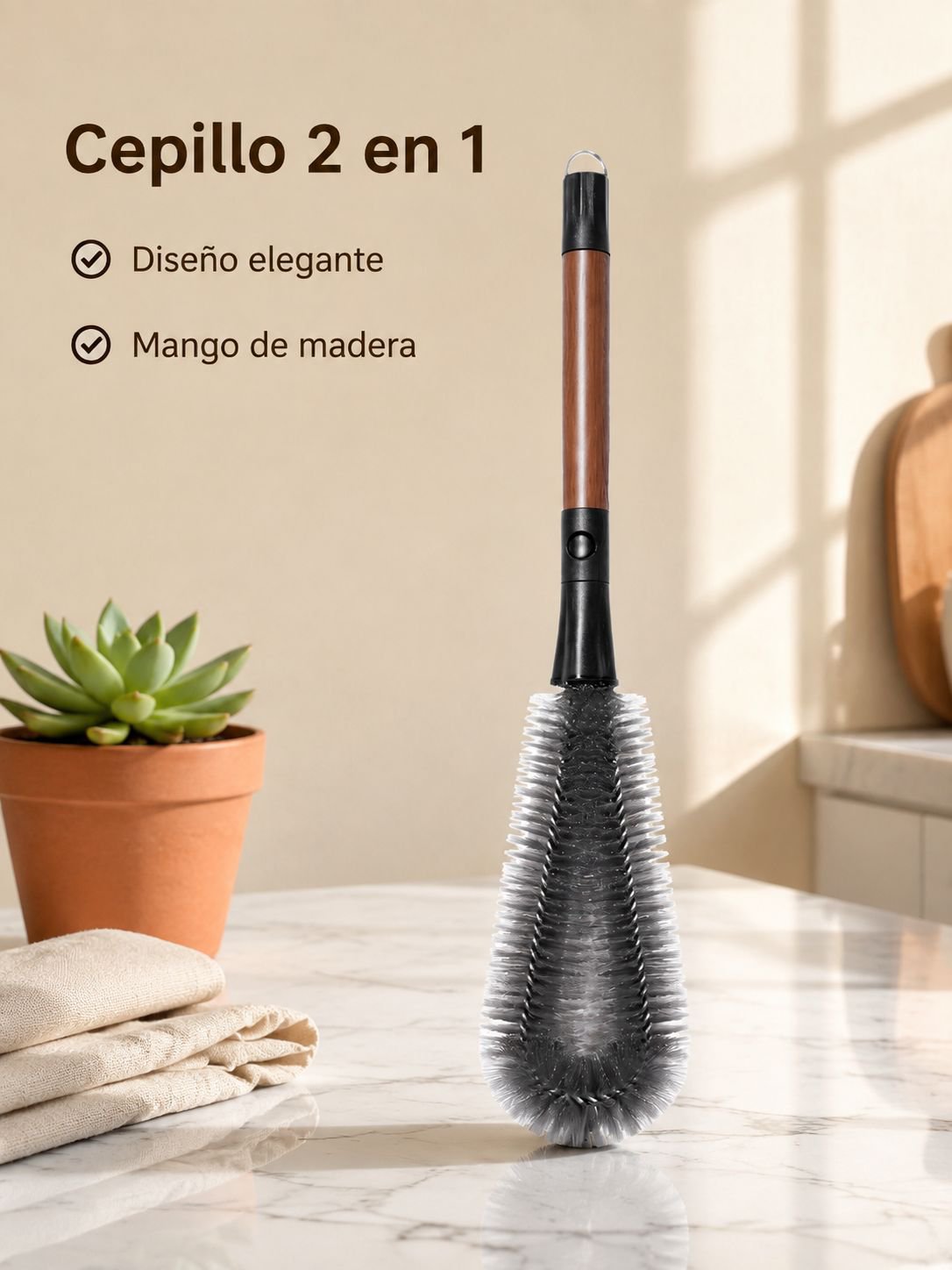 Cepillo para botellas de agua 2 en 1