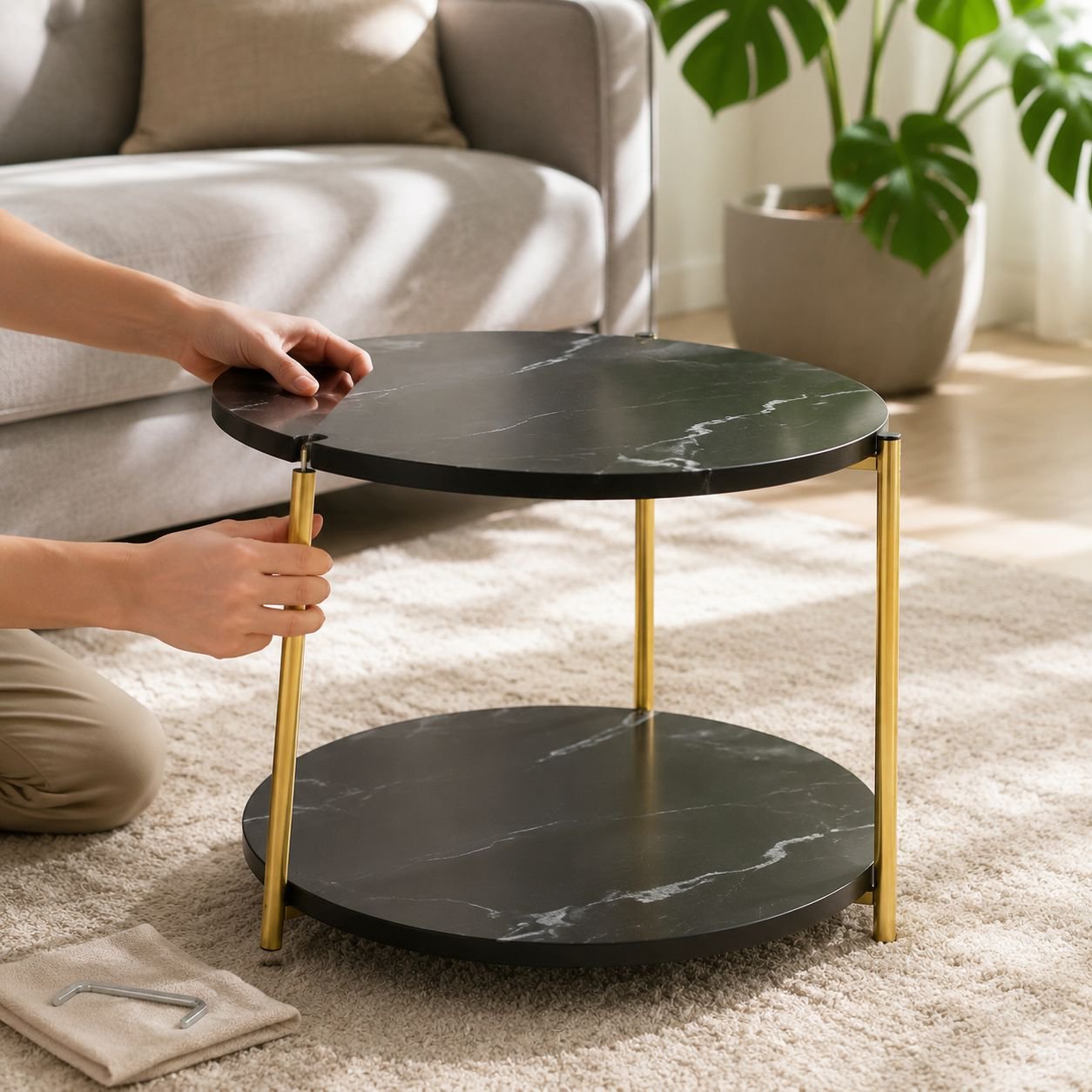 Canapé minimaliste confortable pour espace de vie moderne