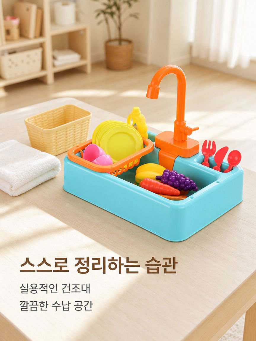 어린이 주방 설거지 장난감
