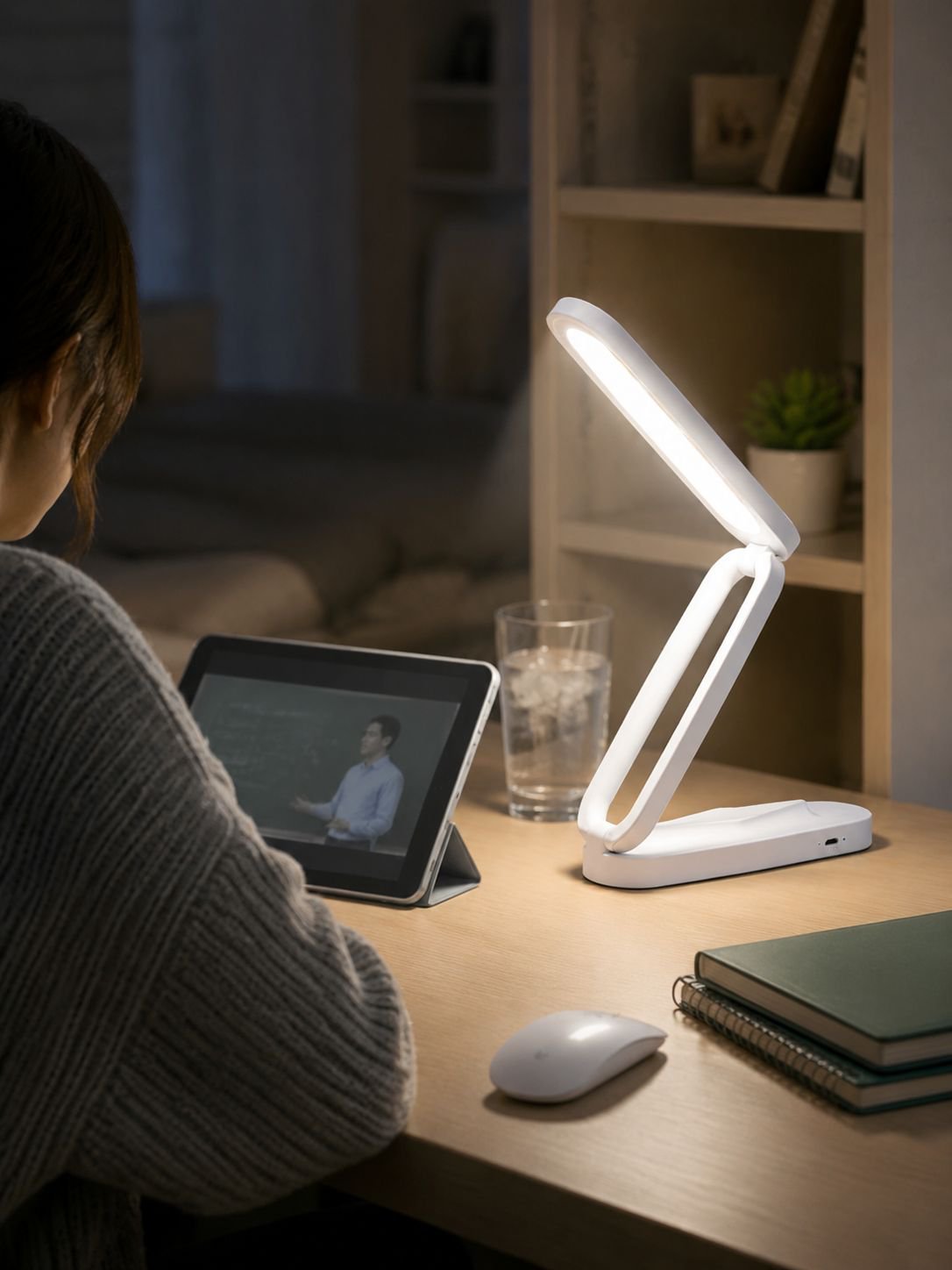 Lámpara con protección ocular para leer y estudiar