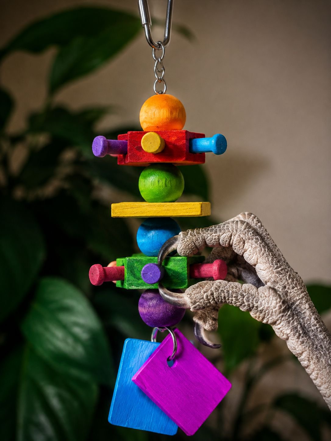 Small parrot claw sharpening toy stand for cage accessories
