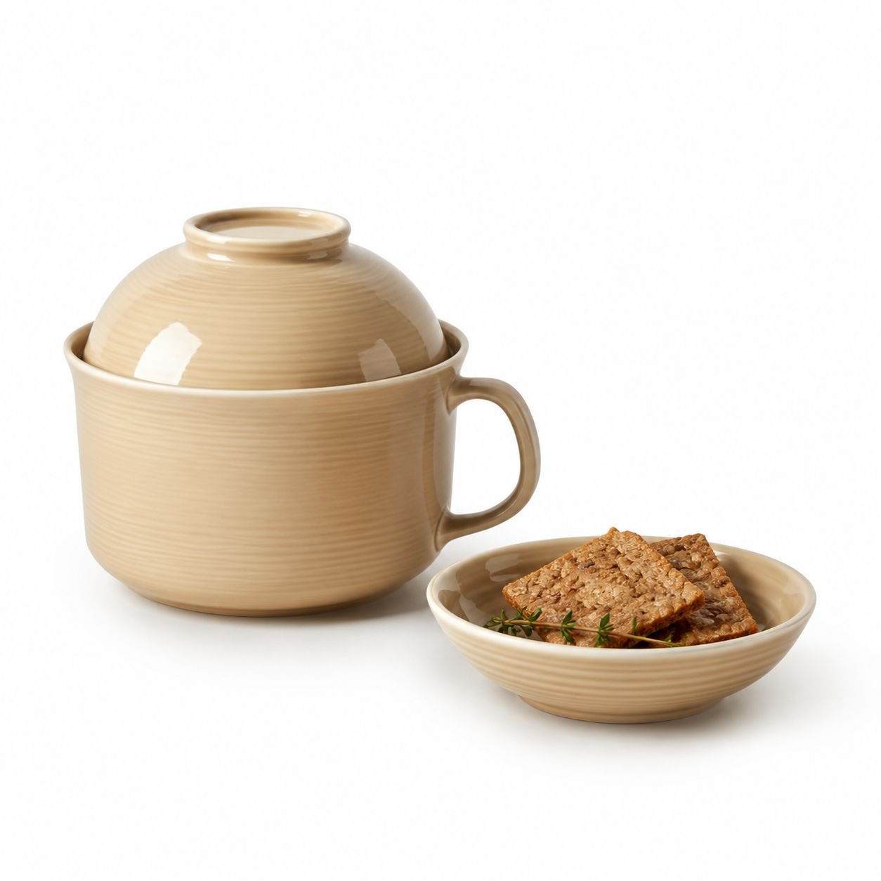 White Micro-pressure Ceramic Steamer Cup, High-temperature Bowl 1200℃