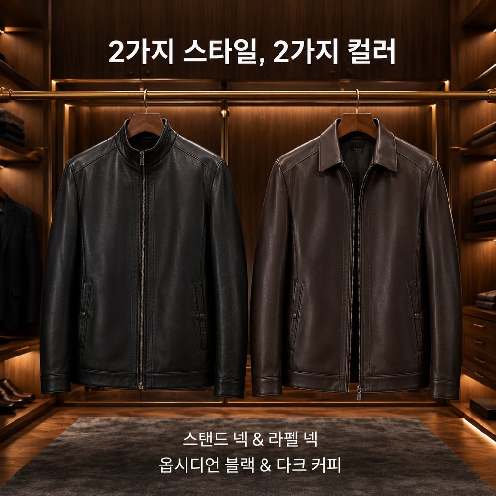 남성용 고급 가죽 재킷