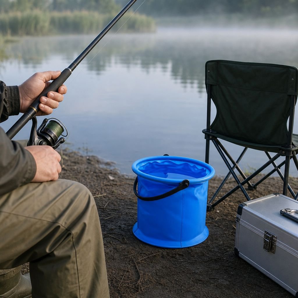 Easy to carry water bucket for fishing