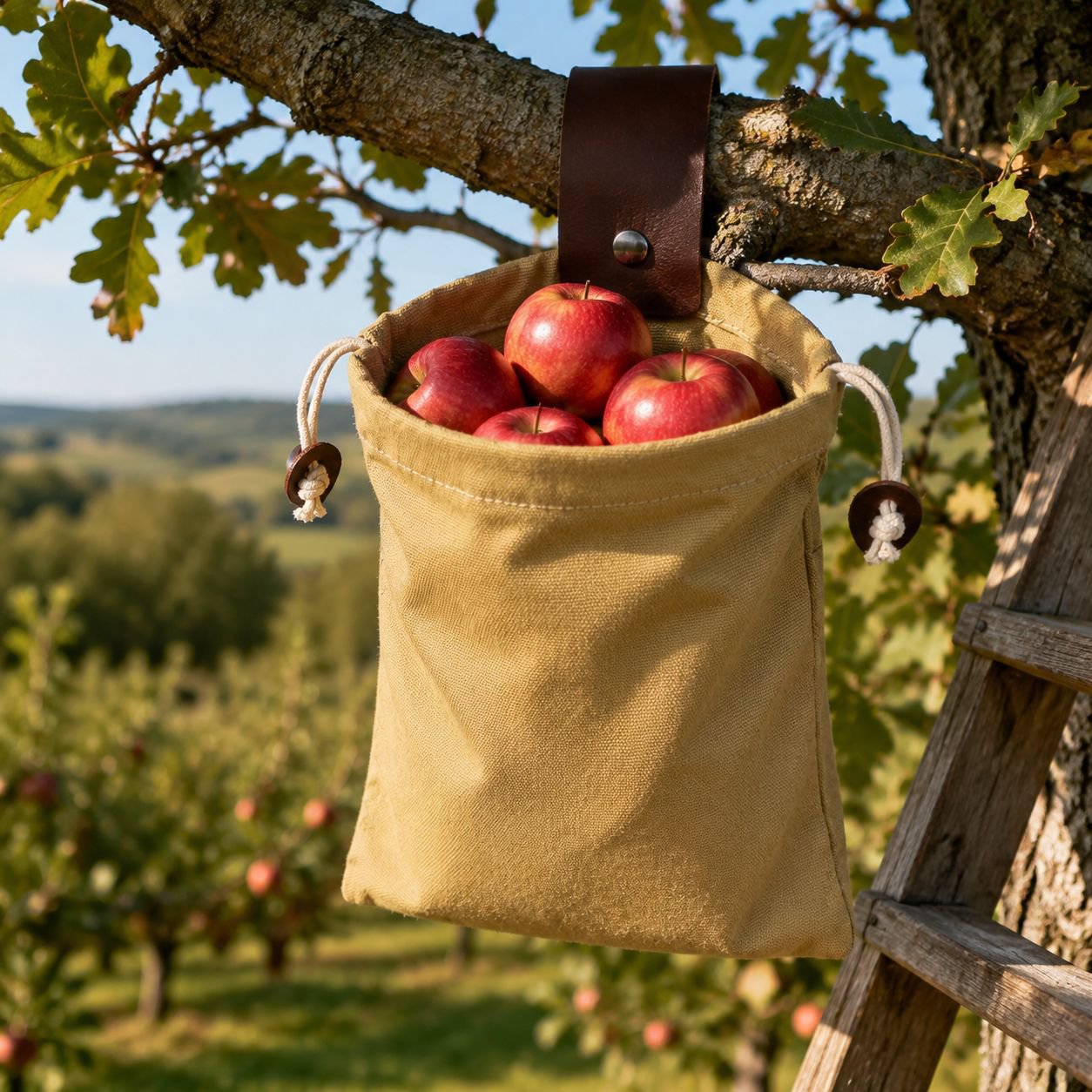 Sac solide pour récolter les fruits au verger