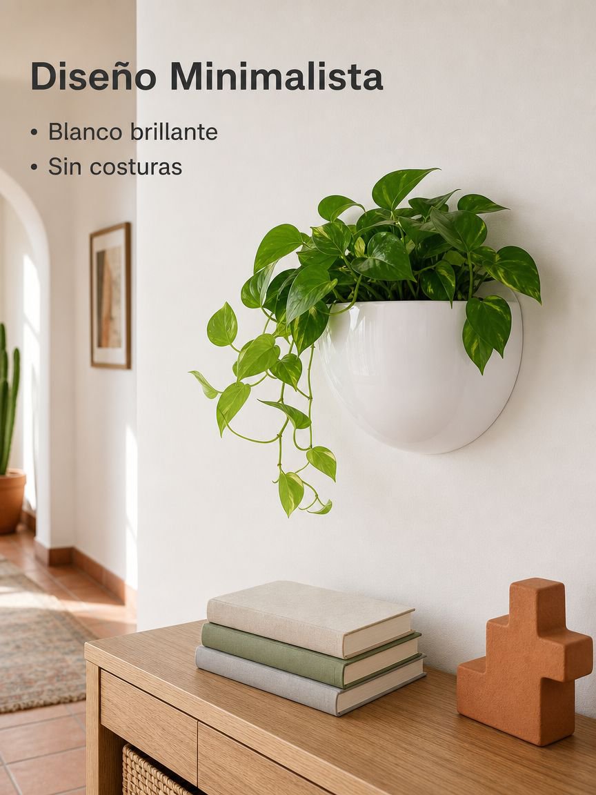 Maceta de pared hidropónica de rábano verde