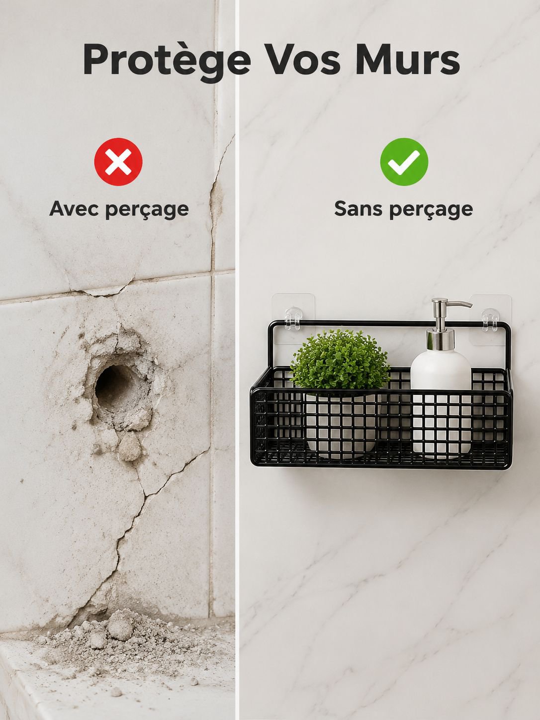 Étagère élégante pour maximiser l'espace de la salle de bain