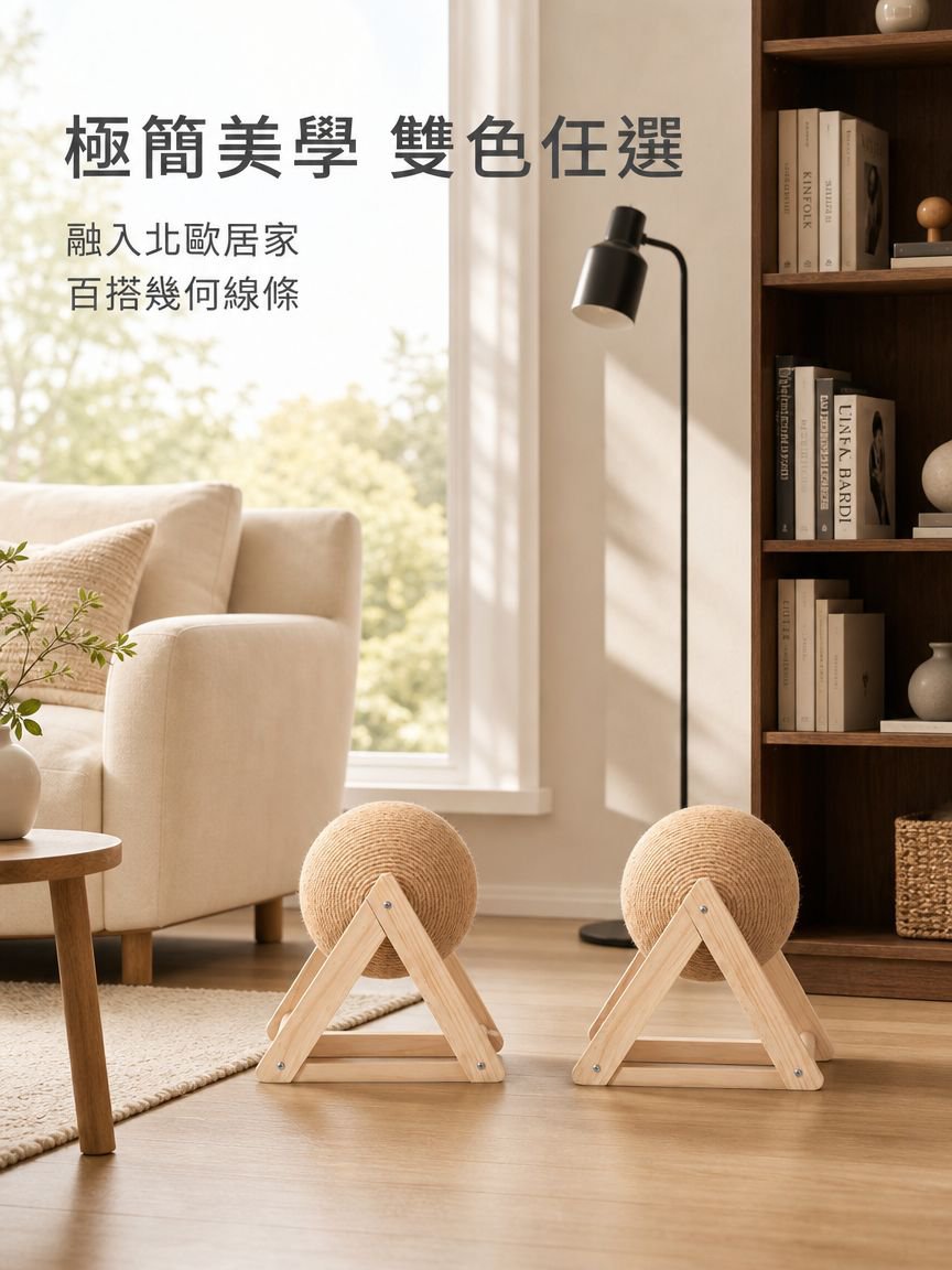 防傾倒貓咪立式抓板