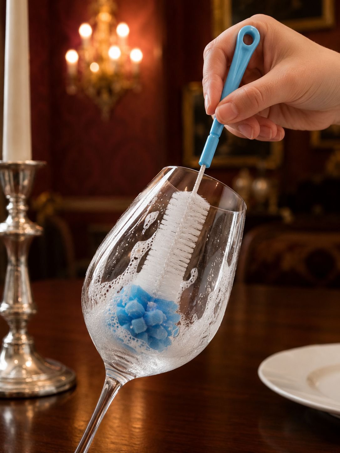 Efficient cleaning tool for cups and bottles