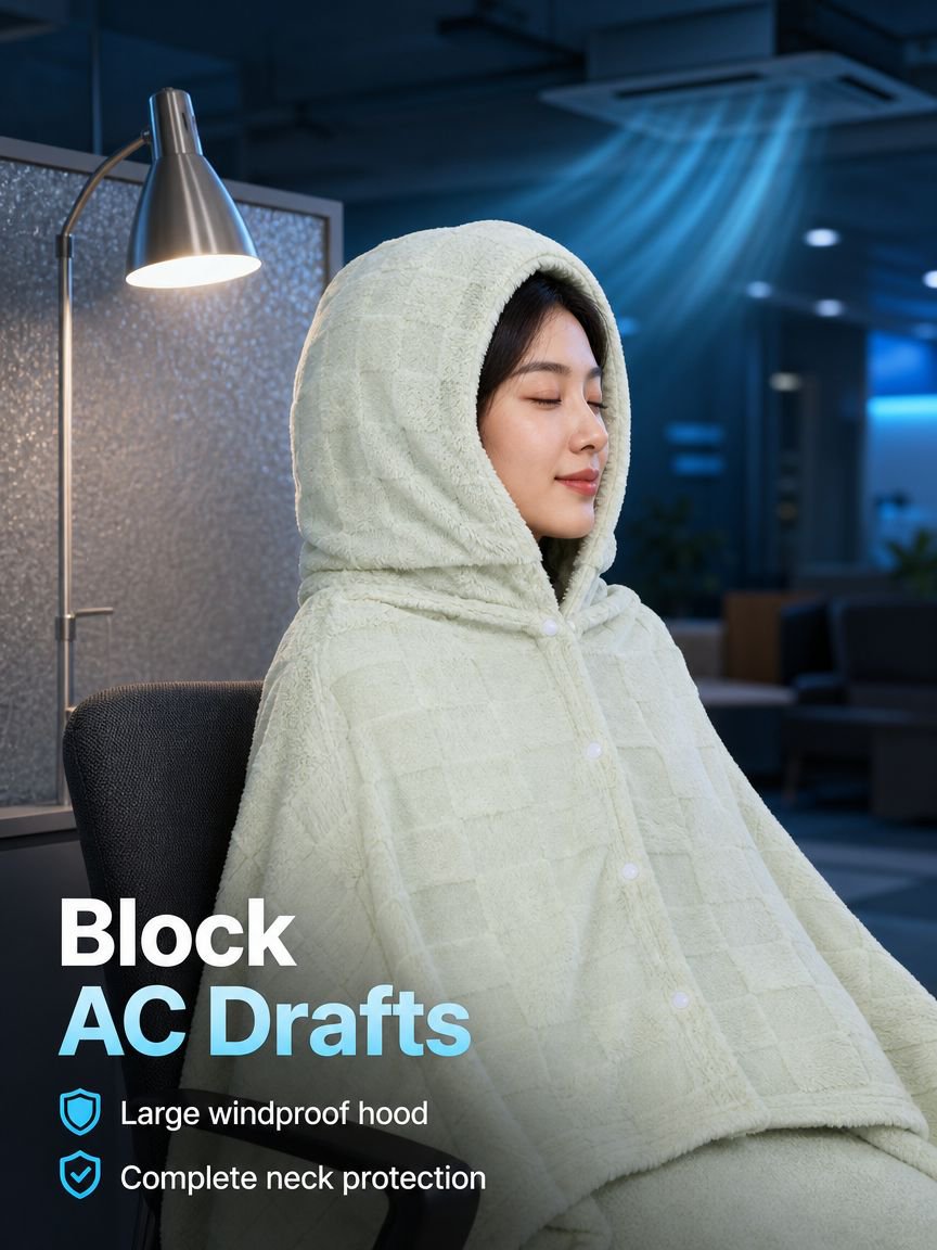 Detachable Snap Fleece Throw