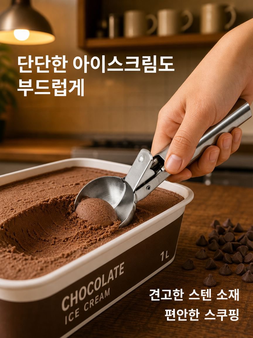 스테인리스 다용도 아이스크림 스쿱