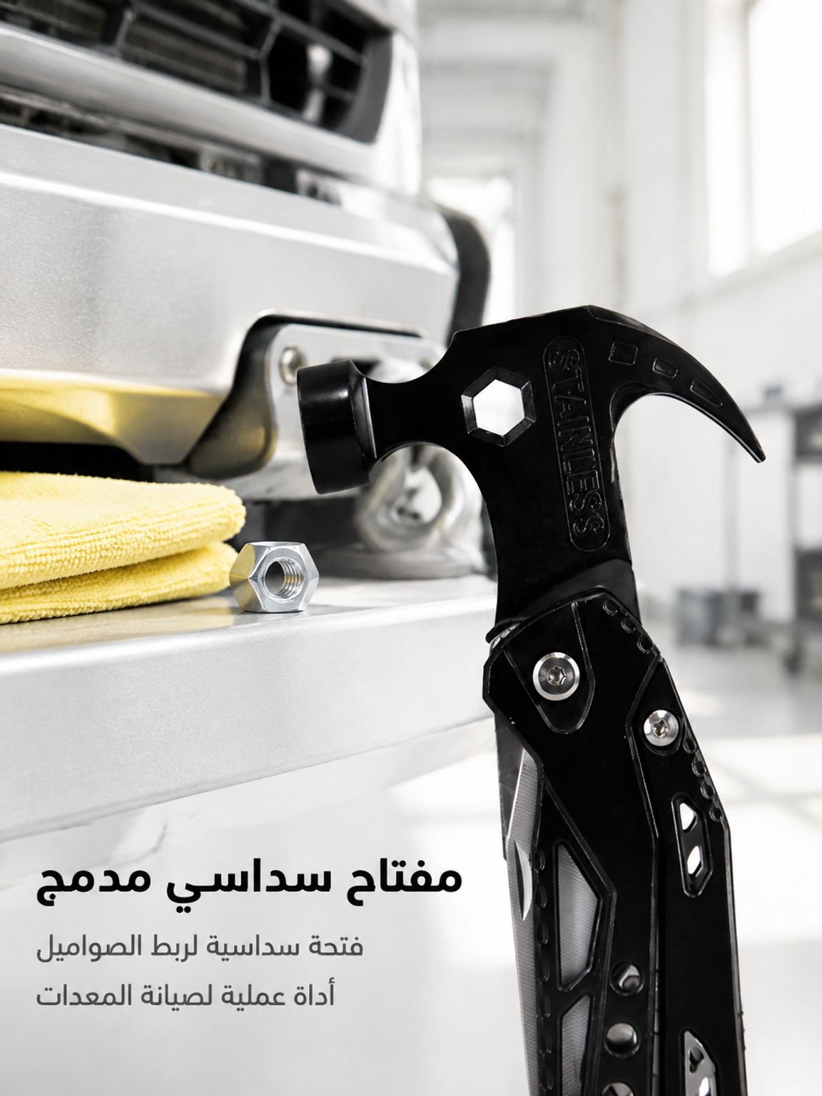مطرقة قرن الماعز القابلة للطي مع الوظائف المتعددة