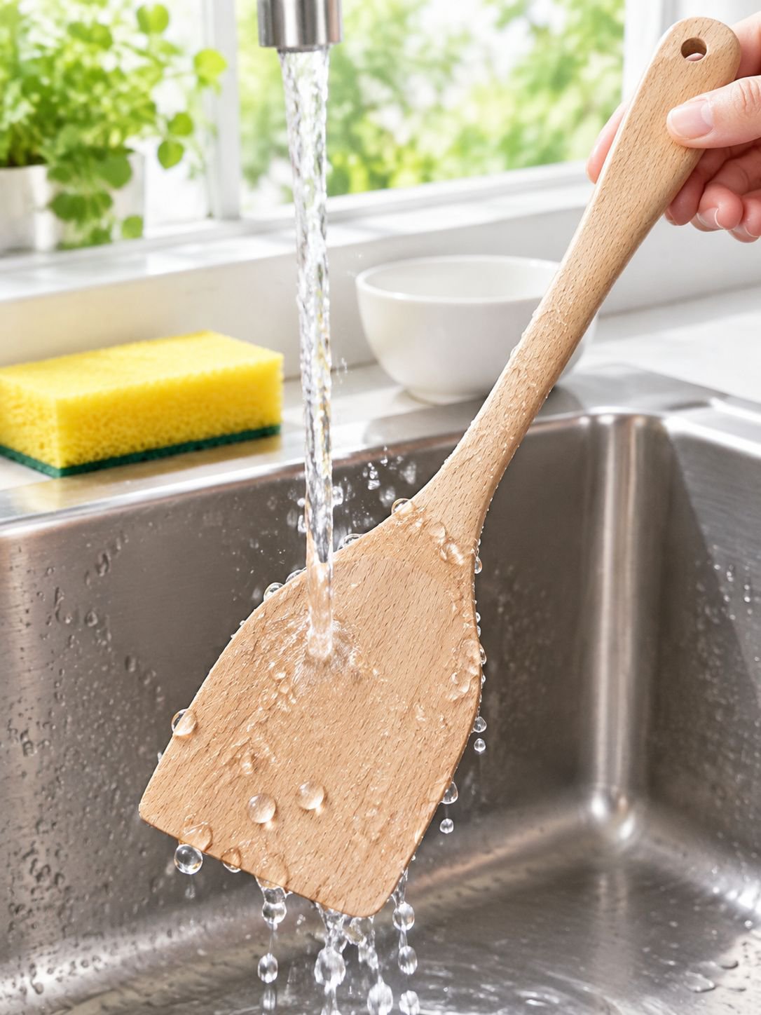 Espátula de madera de haya para cocina