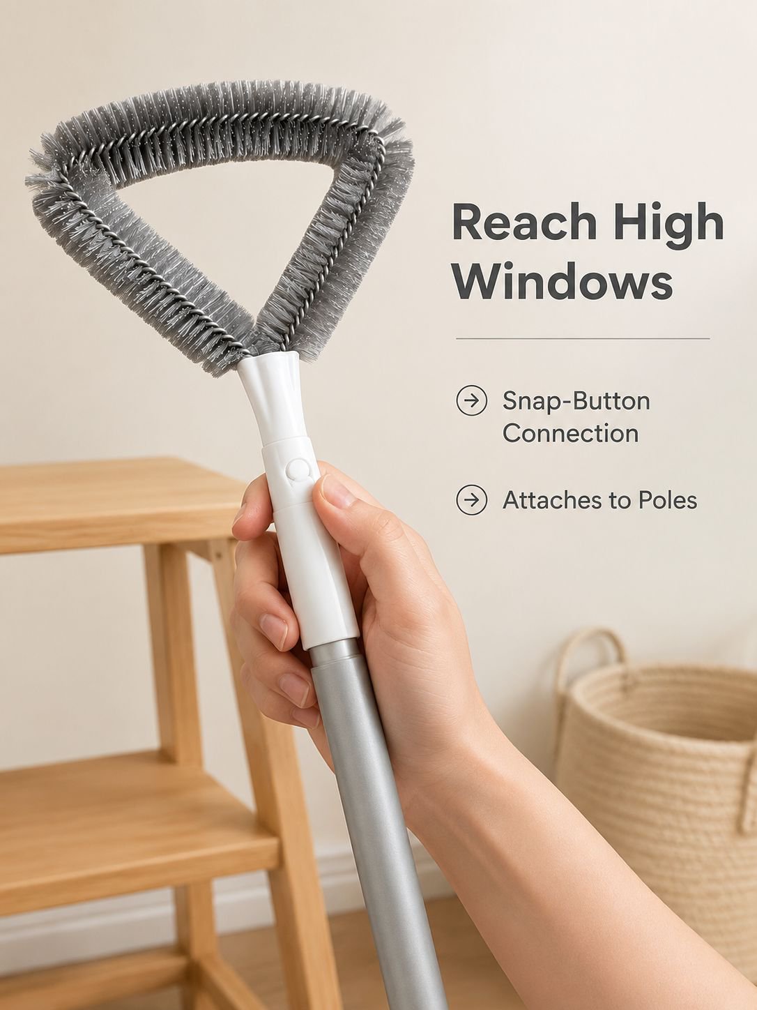Removable-Free Window Screen Cleaning Brush