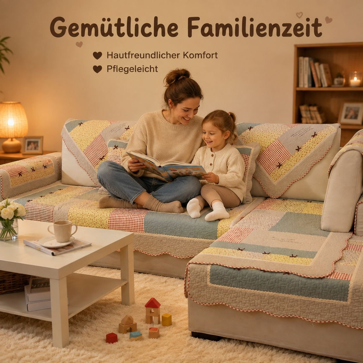 Sofakissen aus dicker Baumwolle im Landhausstil